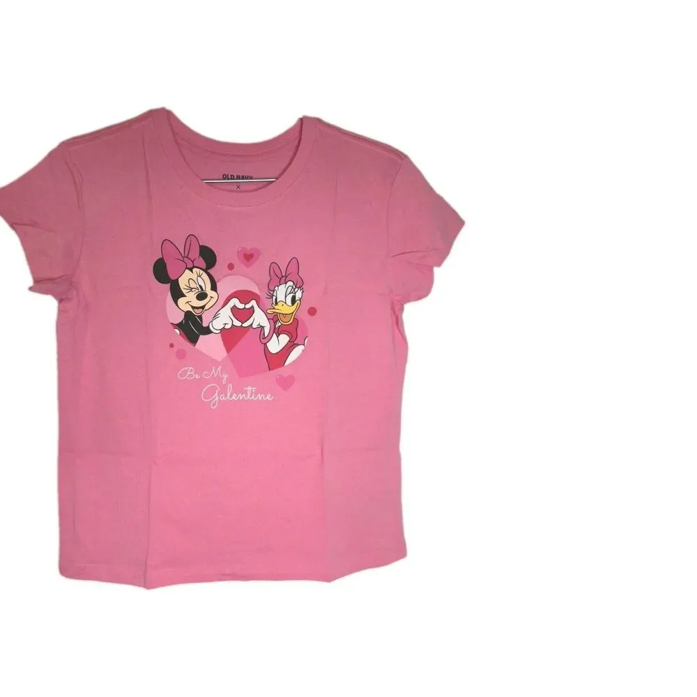 Old Navy Disney Girls Minnie y Daisy Graphic Short Sleeve T-Shirt pink M (8) .